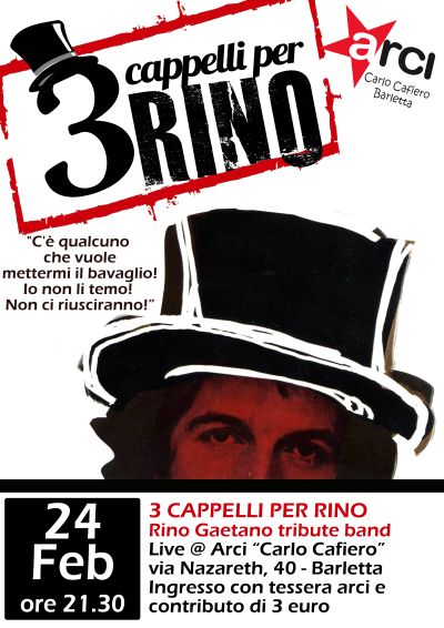 Locandina 3 cappelli per Rino